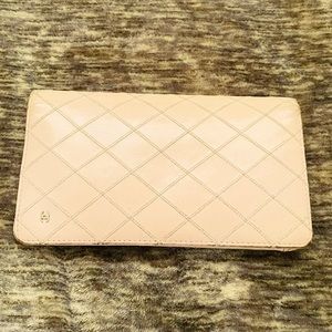 CHANEL CC LOGO DIAMOND STITCH LAMBSKIN WALLET